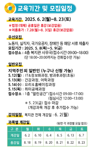 2025년 수강생모집